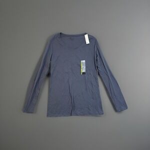 NWT NOBO Dark Navy Blue Long Sleeve T-Shirt Top Sz L 11/13